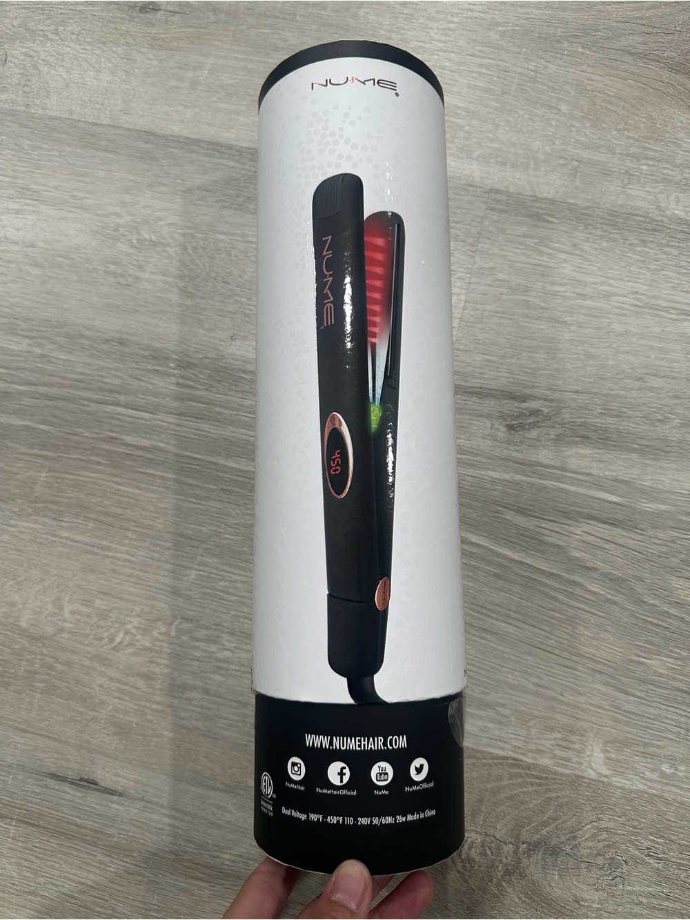 CH212 NuMe Megastar Hair Straightener P-MEGA-BLK (Black) 100% Tourmaline Ceramic